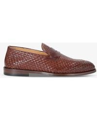 Brunello Cucinelli - Classic Woven Leather Penny Loafers - Lyst