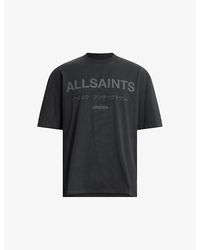 AllSaints - Laser Underground Logo Text-print Organic-cotton T-shirt X - Lyst