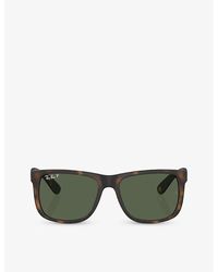 Ray-Ban - Rb4165 Justin Square-frame Tortoiseshell Wayfarer Sunglasses - Lyst