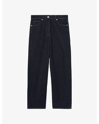 Reiss - Selin Mid-Rise Straight-Leg Denim Jeans - Lyst