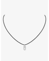 Messika - Cares 18Ct- And 0.09Ct Diamond Pendant Cord Necklace - Lyst