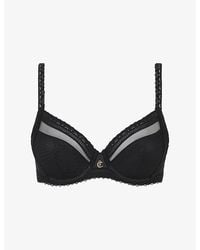 Chantelle - Romance Lace-Trim Underwire Bra - Lyst