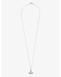 Vivienne Westwood - Thin Lines Flat Orb Brass Necklace - Lyst