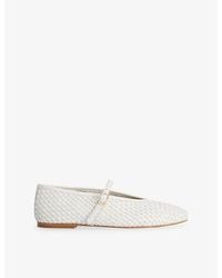Dune - Wide Fit Headliner Leather Ballet Flats - Lyst