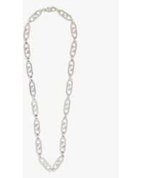 Fendi O'lock -plated Brass Necklace - White