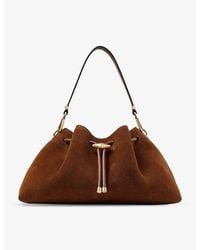Jimmy Choo - Cinch Suede Shoulder Bag - Lyst