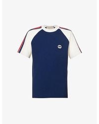 Gucci - Logo-embroidered Crew-neck Stretch-cotton Jersey T-shirt - Lyst