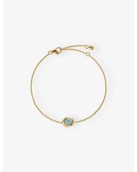 Monica Vinader - Odyssey Aquamarine 18Ct- Vermeil Chain Bracelet - Lyst
