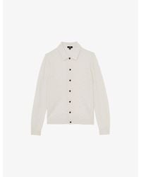Reiss - Gideon V-Stitch Wool Knitted Cardigan - Lyst