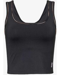 P.E Nation - Headline Brand-embroidered Stretch-recycled Polyester Sports Bra - Lyst
