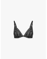 Aubade - Rosessence Underwired Stretch-Lace Plunge Bra - Lyst