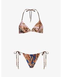 Zimmermann - Aster Floral Bikini Set - Lyst