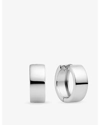 Sif Jakobs - Como Rhodium-Plated Sterling Hoop Earrings - Lyst