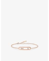 Messika - Move Classique Ciselé 18Ct And 0.20Ct Diamond Bracelet - Lyst