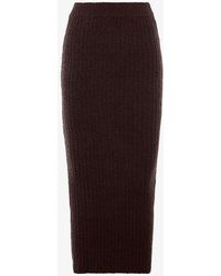 House Of Cb - Sloane Bouclé-knit Cotton-blend Maxi Skirt - Lyst
