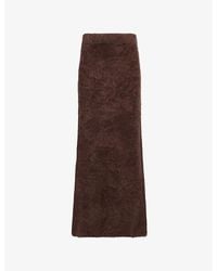 スカート Soft Goat Long Lime-coloured brushed cashmere skirt Soft Goat Long Lime-Coloured Brushed Skirt in Yellow | Lyst