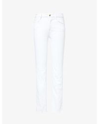 FRAME - Le Mini Boot Low-rise Straight-leg Stretch-denim Blend Jeans - Lyst