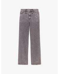 Maje - Chain-Belt High-Rise Stretch-Denim Jeans - Lyst