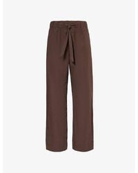 Tekla - Straight-Leg Mid-Rise Organic-Cotton Poplin Pyjama Trousers - Lyst