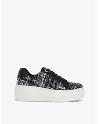 Dune - Fabric Episode Flatform Woven Low-Top Trainers - Lyst