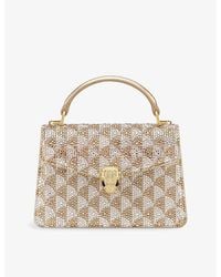 BVLGARI - Serpenti Forever Mini Calla Crystal And Suede Top-Handle Bag - Lyst
