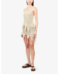 Jaded London Ocean Print Vida Shell-Trim Backless Stretch-Woven Maxi Dress  | Lyst UK