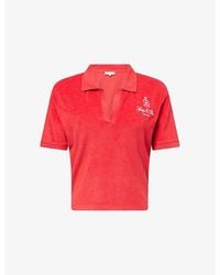 Sporty & Rich - Vendome Terry Cotton-Jersey Polo Shirt - Lyst