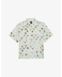 Reiss - Vespucci Brushstroke-Print Cotton Shirt - Lyst