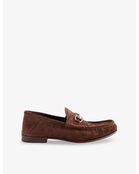 Gucci - Horsebit 1953 Suede Moccasins - Lyst