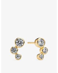 Sif Jakobs - Sardinien Tre 18Ct-Plated Sterling And Cubic Zirconia Stud Earrings - Lyst