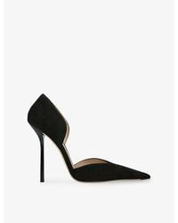 Victoria Beckham - Angle D'Orsay 55 Suede Heeled Pumps - Lyst