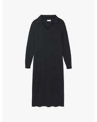 The White Company - Open-Collar Relaxed-Fit Wool-Blend Maxi Dress - Lyst