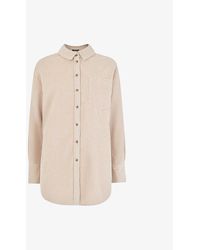 Whistles - Lucie Corduroy Oversized-fit Cotton Shirt - Lyst