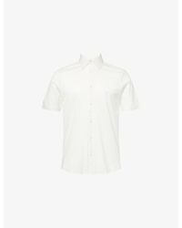 Emporio Armani - Short-Sleeve Slim-Fit Cotton-Blend Shirt - Lyst