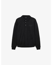 AllSaints - Xander Long-Sleeved Cotton Polo Shirt - Lyst