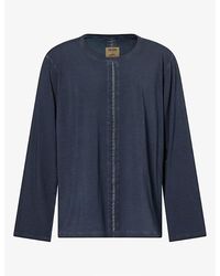 Uma Wang - Seam-Detail Long-Sleeved Stretch-Cotton T-Shirt - Lyst