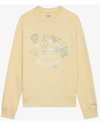 Zadig & Voltaire - Humberto Cruz Insignia-print Cotton-blend Sweatshirt - Lyst