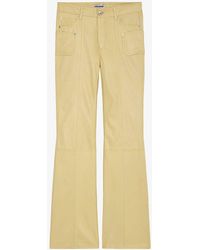 Zadig & Voltaire - Elvir High-rise Flared-leg Leather Trousers - Lyst