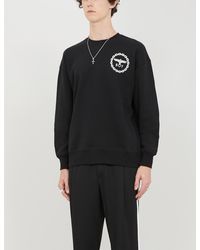 BOY London Mens Black/white Graphic-print Cotton-jersey Sweatshirt S