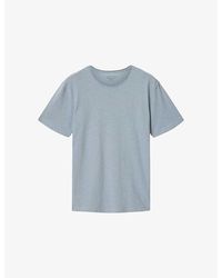 AllSaints - Flax Crewneck Short-Sleeve Cotton And Linen T-Shirt - Lyst