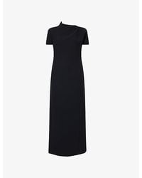 KHAITE - Iryl Open-Back Crepe Midi Dress - Lyst