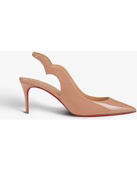 Christian Louboutin - Hot Chick 70 Patent-leather Slingback Sandals - Lyst