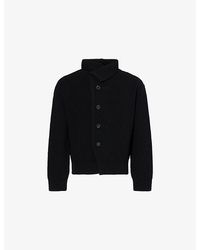 Dries Van Noten - Marino High-Neck Wool Cardigan - Lyst