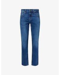 7 For All Mankind - Slimmy Tapered-Leg Stretch-Denim Jeans - Lyst