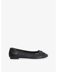 Dune - Hallo Wide Fit Leather Ballet Flats - Lyst