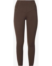 Lorna Jane Power Sculpt 7/8 High-rise Fitted Recycled-polyester Blend leggings - Brown