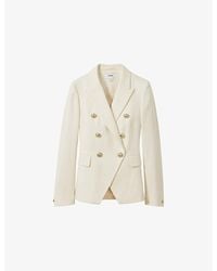 Reiss - Tally Double-Breasted Tailored Wool-Blend Blazer - Lyst