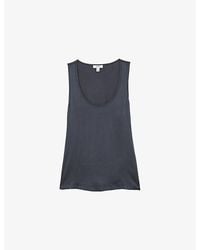 Reiss - Ruby Sleeveless Stretch-Silk Top - Lyst