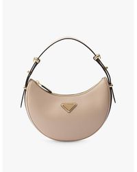 Prada - Arqué Leather Shoulder Bag - Lyst