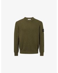 Stone Island - Ribbed Compass-Badge Cotton Knit Jumper - Lyst